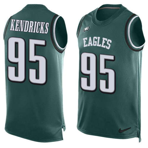 Men's Limited Mychal Kendricks Nike Jersey Midnight Green - #95 Player Name & Number Tank Top NFL Philadelphia Eagles